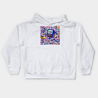 Y2k Throwback Design Kids Hoodie